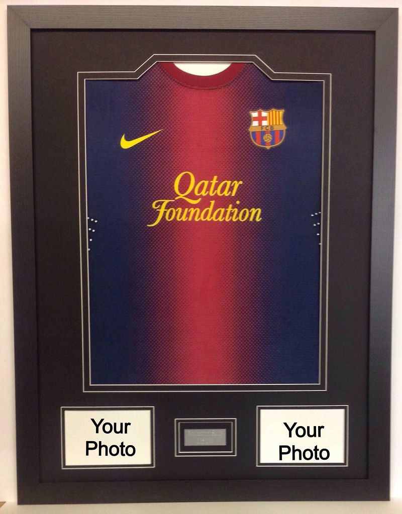 READY MADE FRAME FOR SIGNED SHIRT & TWO PHOTOS